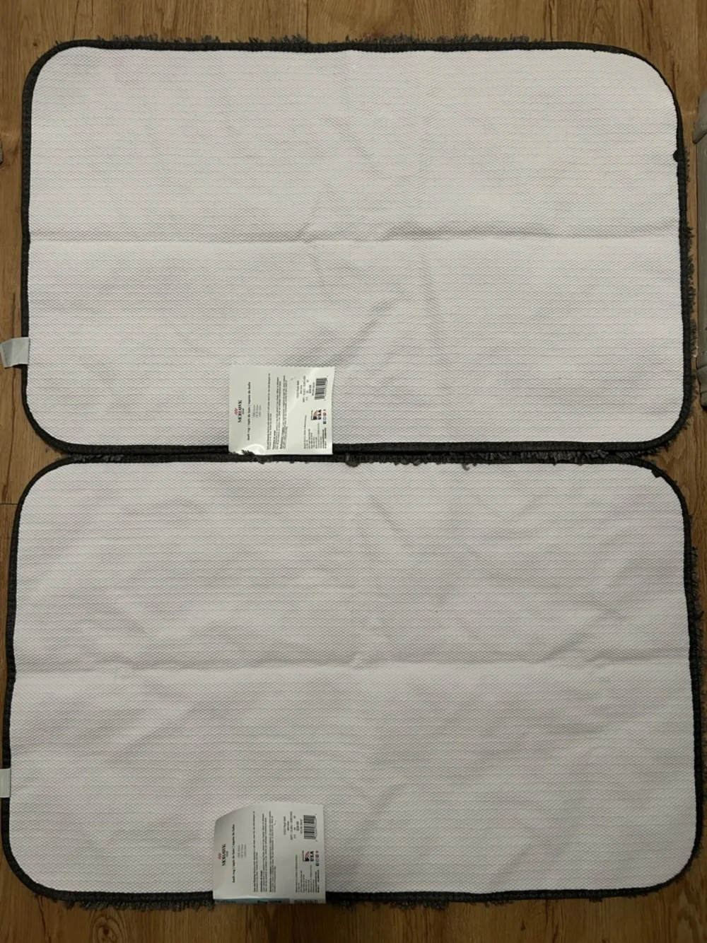 NWT 2 Mohawk Home Grey Shag Plush Bath Rugs